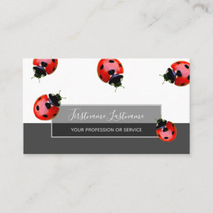 Carte De Visite Bonne chance ladybugs pointillés élégant rectangle
