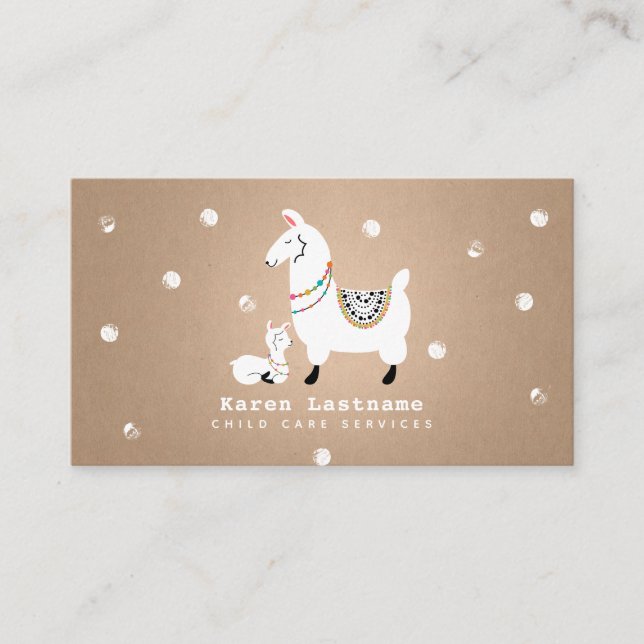 Carte De Visite Bonne d'enfants de garde de Childcare de (Devant)