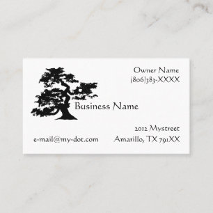 Carte de visite Bonsai Silhouette