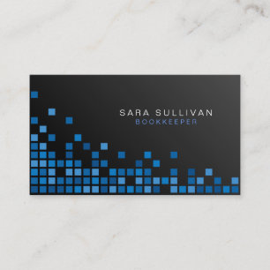 Carte De Visite Bookkeeper Financial Services Cubes bleus Abstrait
