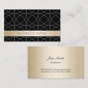 Carte De Visite Bookkeeper Luxury Black & Gold