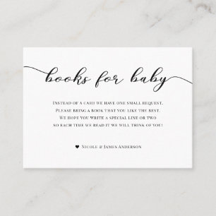 Carte De Visite Books for Baby shower Encape Card Black White