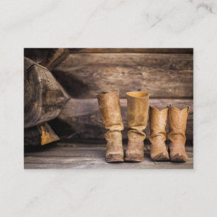 Carte de visite Boots Cowboy & Cowgirl