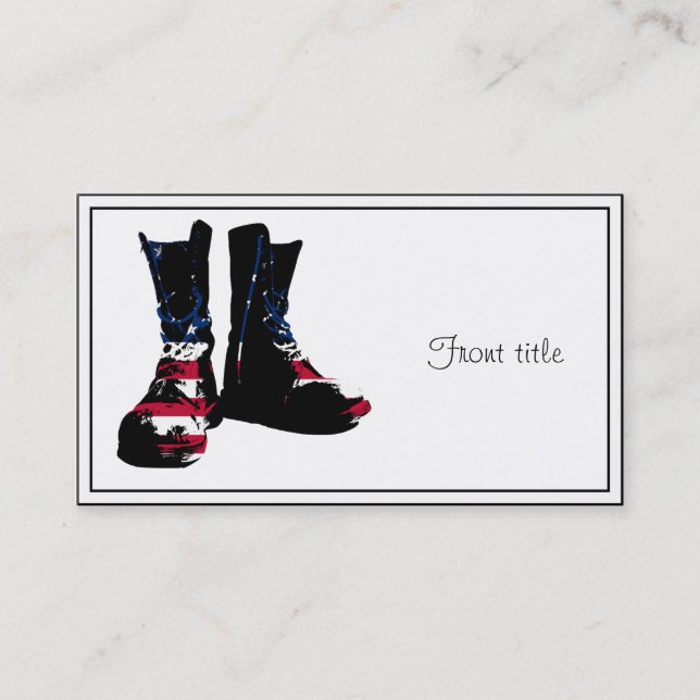 Carte De Visite Boots de combat américains (Devant)