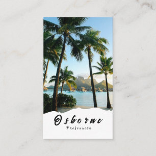 Carte De Visite Bora Bora Tropical Vibes plage paradis Voyage