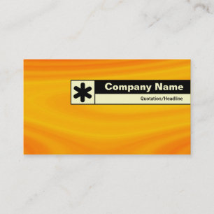Carte De Visite Bord étiqueté - Crème orange