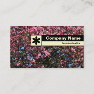 Carte De Visite Bord étiqueté - Fleur de cerisier rose