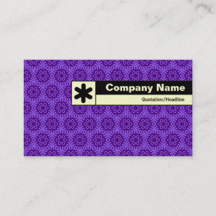 Carte De Visite Bord marqué - Motif géométrique violet