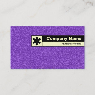 Carte De Visite Bord marqué - Violet Embossé Tex