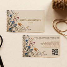 Bordure beige Boho rustique Fleur sauvage