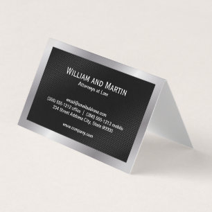 Carte De Visite Bordure d'argent   Motif noir