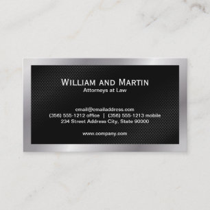 Carte De Visite Bordure d'argent   Motif noir