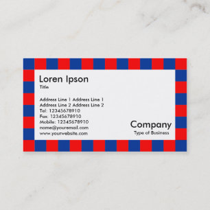 Carte De Visite Bordure de contrôle - Rouge et Bleu