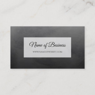 Carte De Visite Bordure de script minimaliste noir et blanc