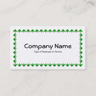 Carte De Visite Bordure de tulipe 3d - Vert sur blanc