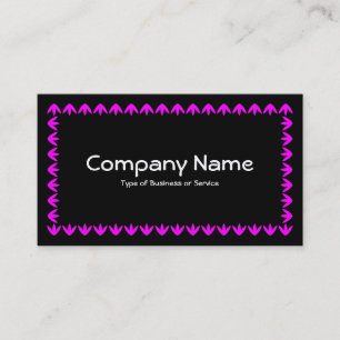 Carte De Visite Bordure de tulipe - Magenta sur le noir