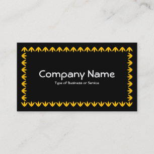 Carte De Visite Bordure de tulipe - orange sur noir