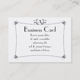 Carte De Visite Bordure Elégante Personnalisable Avec Monogramme