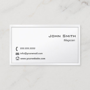 Carte De Visite Bordure en blanc brut