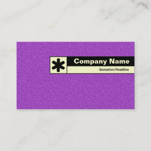 Carte De Visite Bordure marquée - Texte Embossé Violet