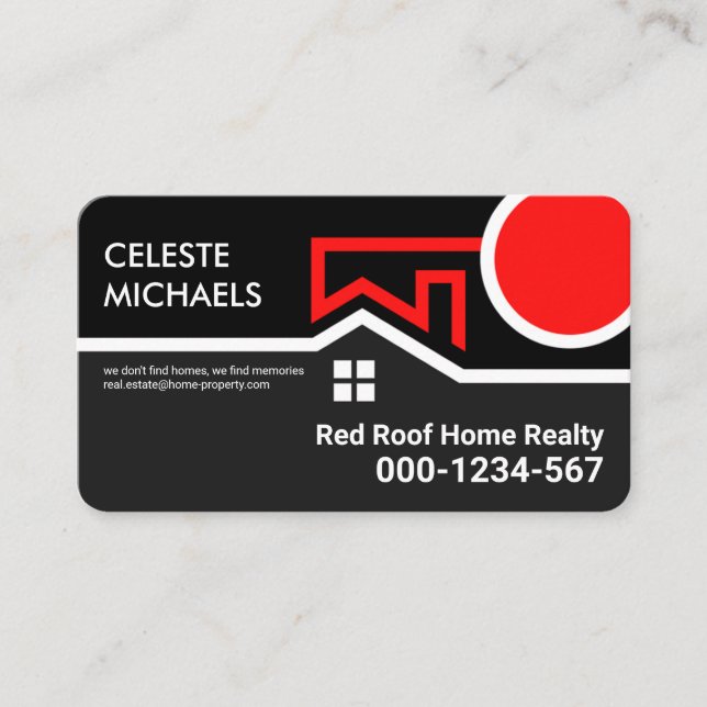 Carte De Visite Bordure spéciale Red Roof Sun Realty (Devant)