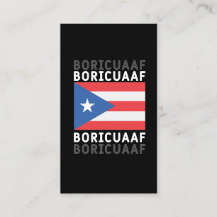 Carte De Visite Boricua AF Porto Rico Flag Pride