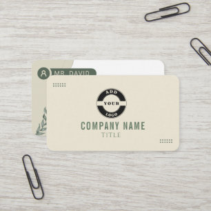 Carte de visite botanique verte minimaliste