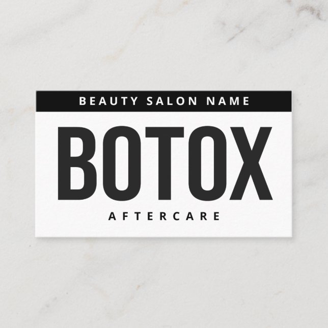 Carte De Visite Botox Lip Filler instructions Editable Aftercare (Devant)