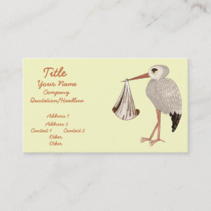 Carte De Visite Bouche classique (neutre) 2 (Baby shower)