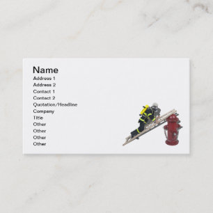 Carte De Visite Bouche d'incendie d'échelle de pompier