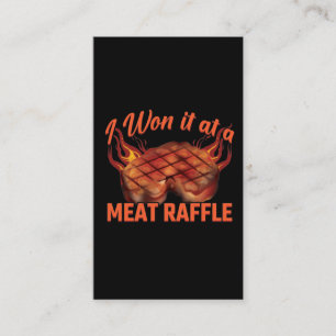 Carte De Visite Boucher à steak au barbecue du gagnant du Raffle d