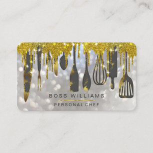 Carte De Visite Bouchons d'or Restauration Chef personnel Boulange