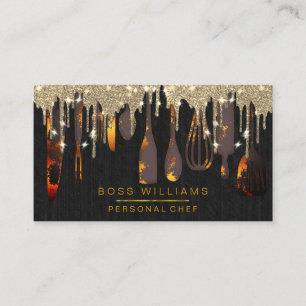 Carte De Visite Bouchons d'or Restauration Chef personnel boulange