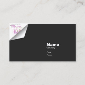 Carte De Visite Boucle de HTML - indestructible