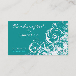 Carte De Visite Boucles audacieuses de grunge Handcrafted par les