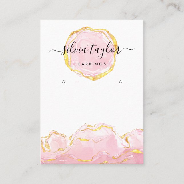 Carte De Visite Boucles d'oreilles de typographie présentoir bijou (Devant)