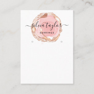 Carte De Visite Boucles d'oreilles de typographie présentoir bijou