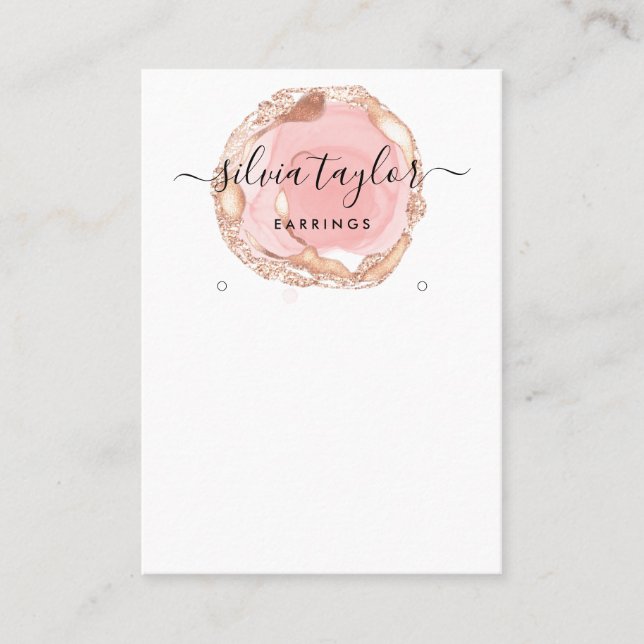 Carte De Visite Boucles d'oreilles de typographie présentoir bijou (Devant)