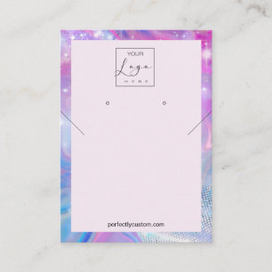 Carte De Visite Boucles d'oreilles Holographique Unicorn