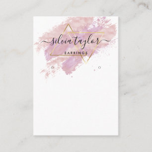 Carte De Visite Boucles d'oreilles typographiques présentoir bijou