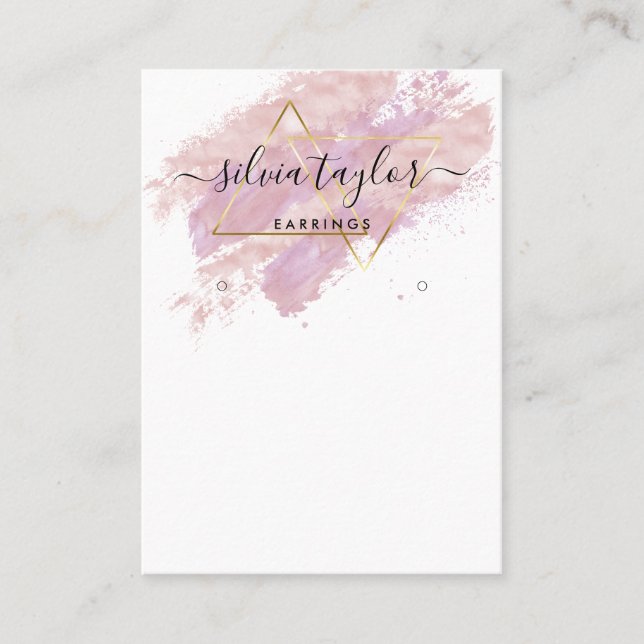 Carte De Visite Boucles d'oreilles typographiques présentoir bijou (Devant)