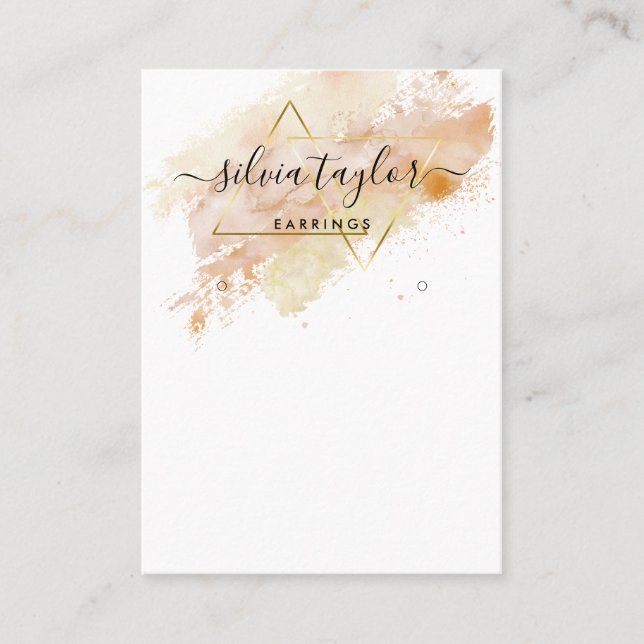 Carte De Visite Boucles d'oreilles typographiques présentoir bijou (Devant)