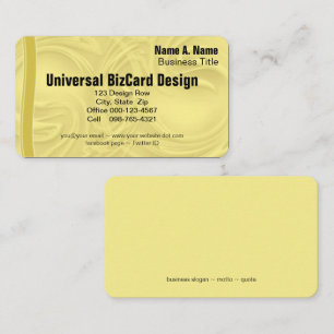 Carte De Visite Boucles Sur Jaune