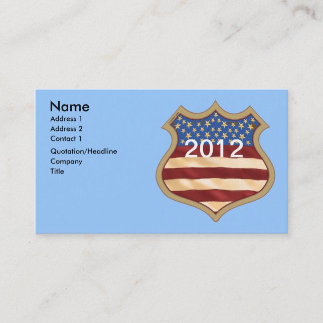 Carte De Visite Bouclier de campagne (Devant)