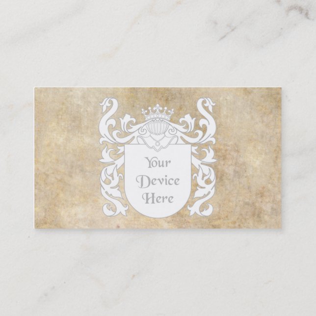 Carte De Visite Bouclier héraldique personnalisable (Dos)