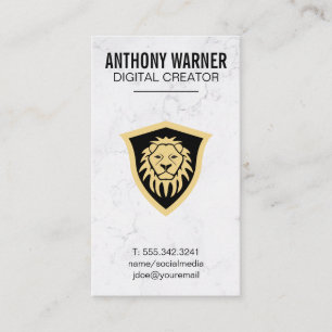 Carte De Visite Bouclier Lion