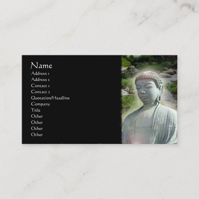 Carte De Visite Bouddha (Devant)