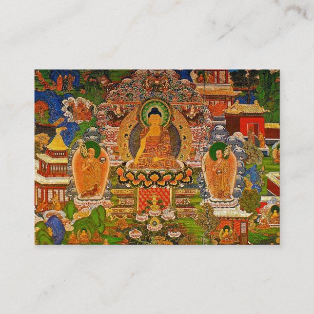 Carte De Visite Bouddhisme bouddhiste de Bouddha bénissant le (Devant)