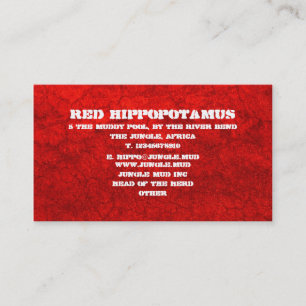 Carte De Visite Boue rouge - Customisé