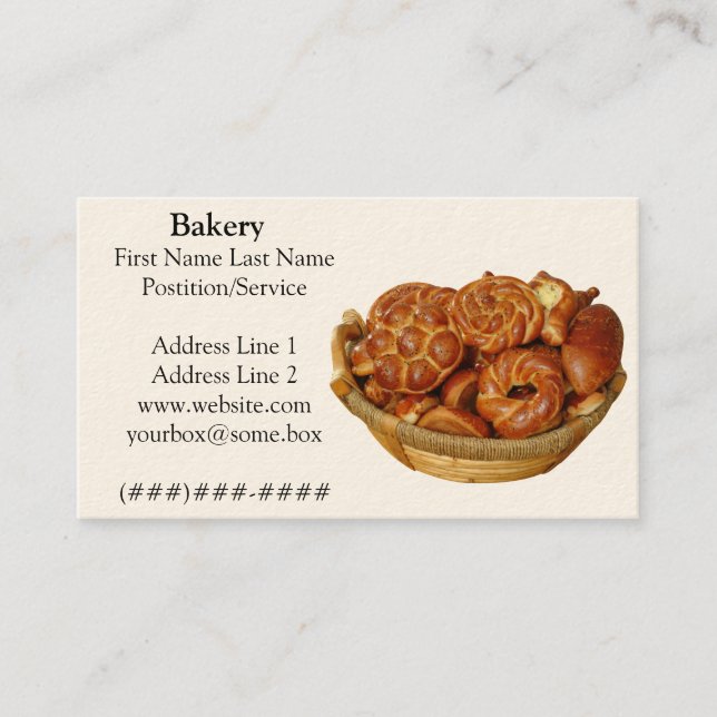 Carte De Visite Boulangerie (Devant)